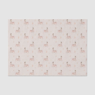 Papier Mousseline Baby shower Motif de la maman et du cerf de laine