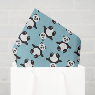 Papier Mousseline baby shower unisex de l'ours panda mignon