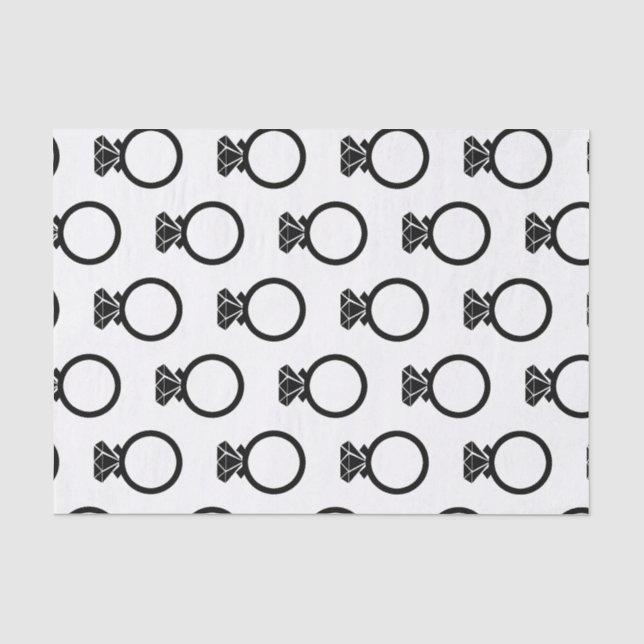 Papier Mousseline Bague de diamant moderne (Recto)