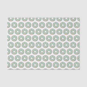 Papier Mousseline Bagues à Donut Turquoise Motif de givrage