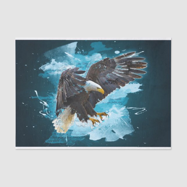 Papier Mousseline Bald Eagle Art (Recto)