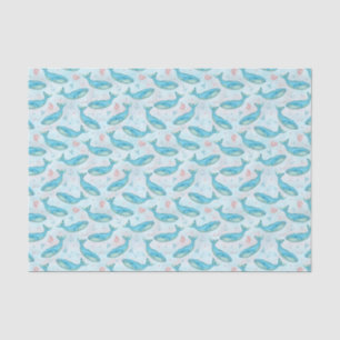 Papier Mousseline Baleine Bleue Océan Nautique Plage Cuisine Mer Tur