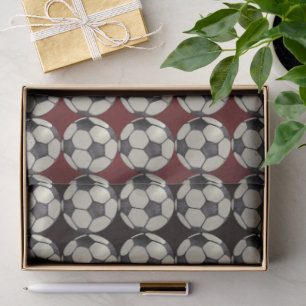 Papier Mousseline Balle de football / Burgandy