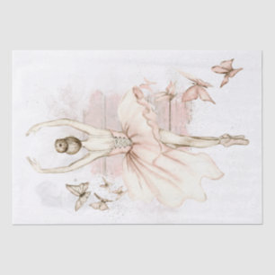 Papier Mousseline Ballerina Butterfly Watercolor Decoupage