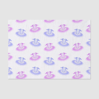 Papier Mousseline Ballet rose et violet Anniversaire Tutu Aquarelle