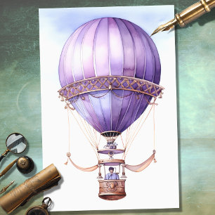 Papier Mousseline Ballons à air chaud Steampunk 1 papier découpage