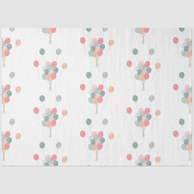 Papier Mousseline Ballons colorés Pastel Party (Recto)