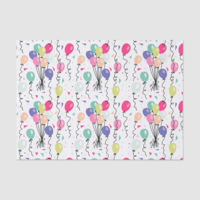 Papier Mousseline Ballons de fête (Recto)