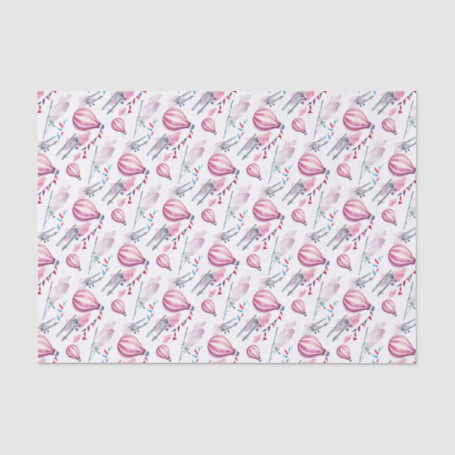 Papier Mousseline Ballons et biplans (Recto)