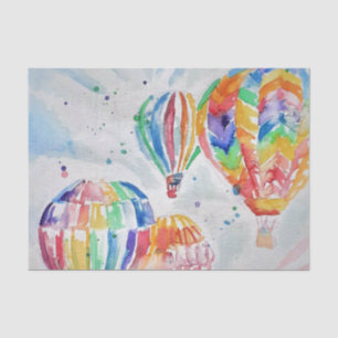 Papier Mousseline Balloon à air chaud papa coloré aquarelle peinture