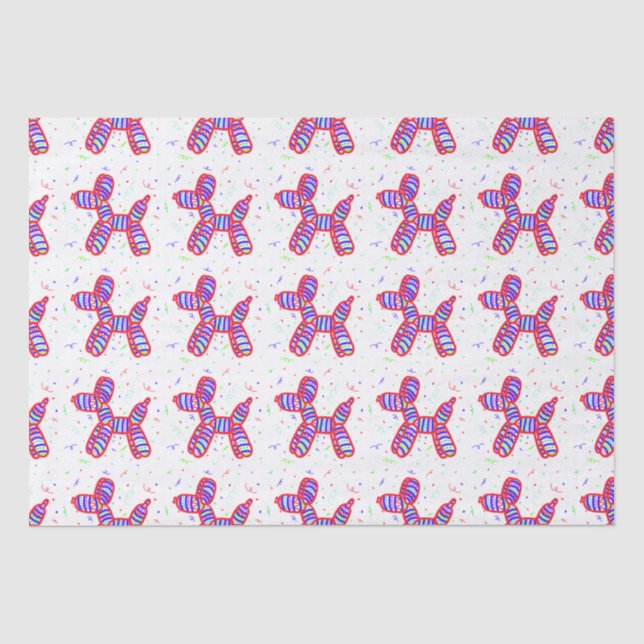 Papier Mousseline Balloon Dogs Party (Recto)