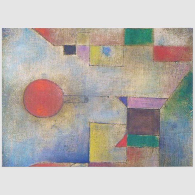 Papier Mousseline Balloon rouge, Klee (Recto)