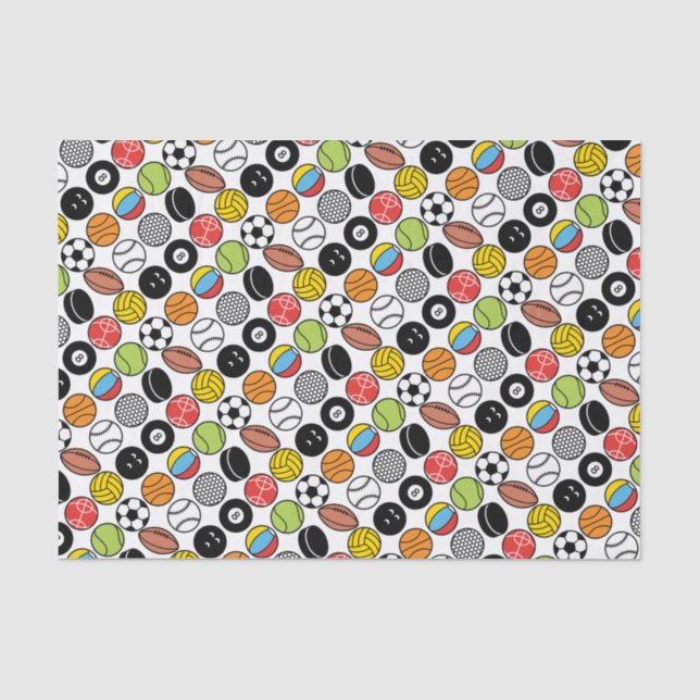 Papier Mousseline Bals de jeux et de sports (Recto)