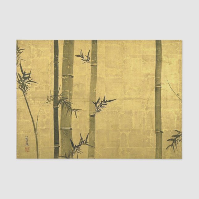Papier Mousseline Bambou, Ogata Kōrin, Sumi-e (Recto)