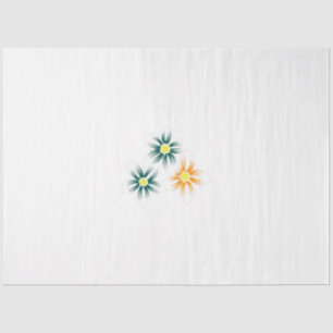 Papier Mousseline Banane jaune, bleu foncé vert, décoratif