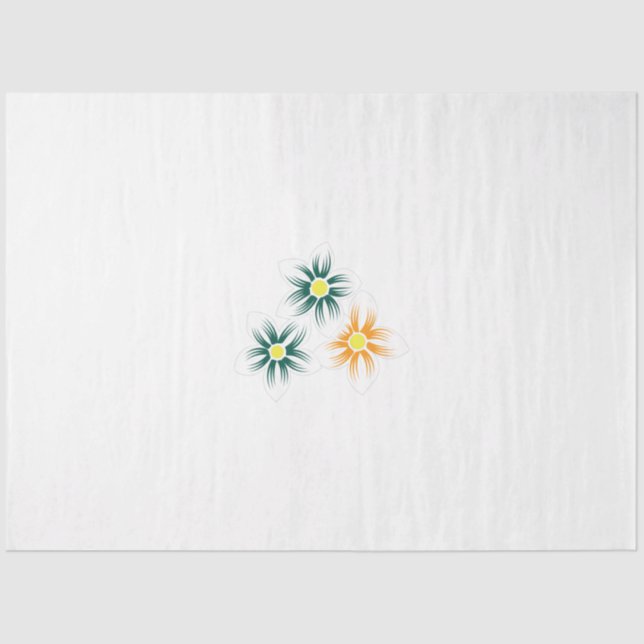 Papier Mousseline Banane jaune, bleu foncé vert, décoratif (Recto)