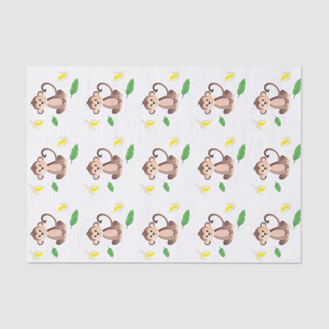 Papier Mousseline Banane tropicale de la Jungle de singes pelée (Recto)