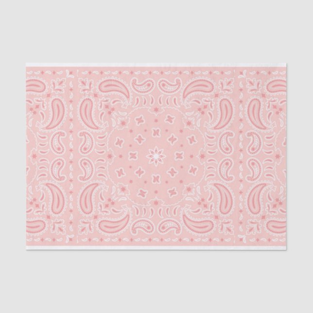 Papier Mousseline Bandana rose pâle (Recto)