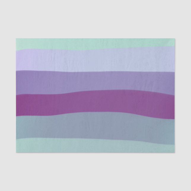 Papier Mousseline Bande de printemps de l'aquarelle| Purple et vert (Recto)