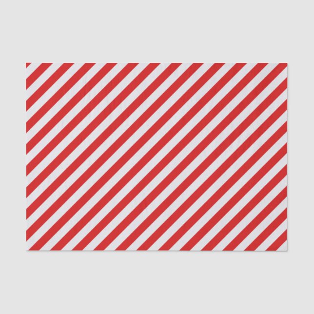 Papier Mousseline Bande de sucre de canne rouge et blanc (Recto)