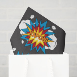 Papier Mousseline Bande dessinée moderne colorée KAPOW Pop Art