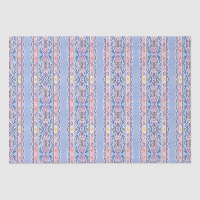 Papier Mousseline Bande florale du printemps (Recto)