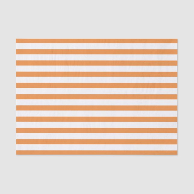 Papier Mousseline Bande horizontale orange et blanche (Recto)