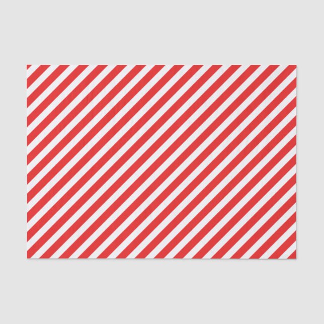 Papier Mousseline Bande rouge et blanche mignonne (Recto)