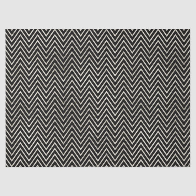 Papier Mousseline Bandes de fromage en argent et noir (Recto)
