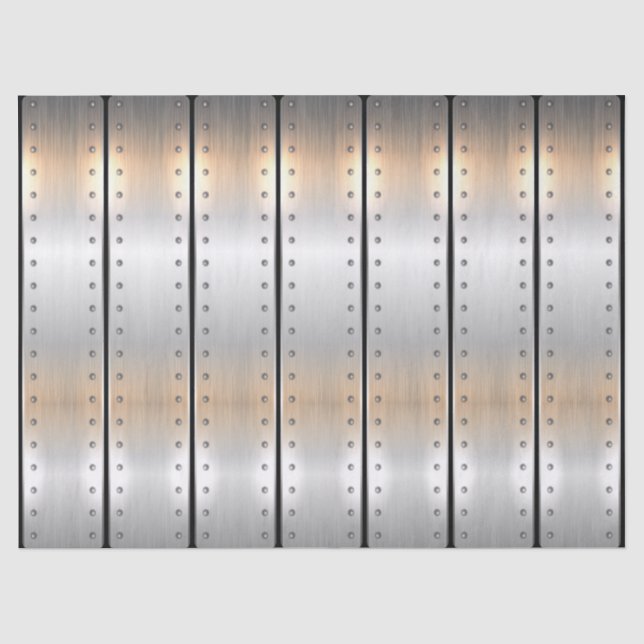 Papier Mousseline Bandes de texture métallique gris argent motif (Recto)