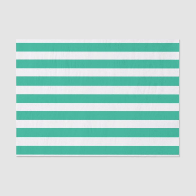 Papier Mousseline Bandes de transats vert et blanc (Recto)