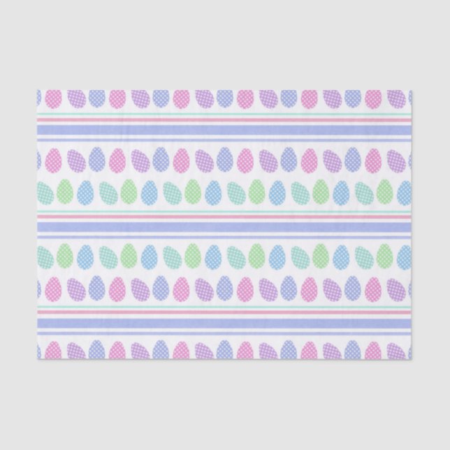 Papier Mousseline Bandes d'oeufs de Pâques (Recto)