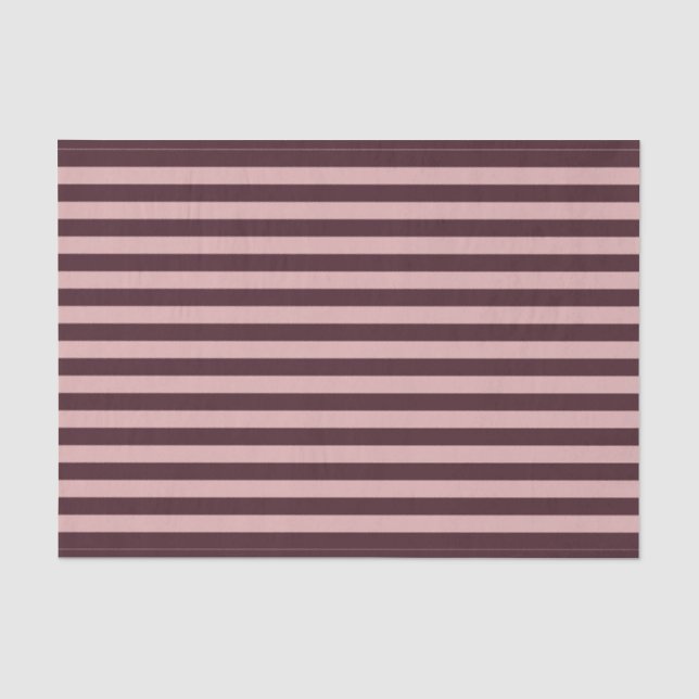Papier Mousseline Bandes marron et roses (Recto)