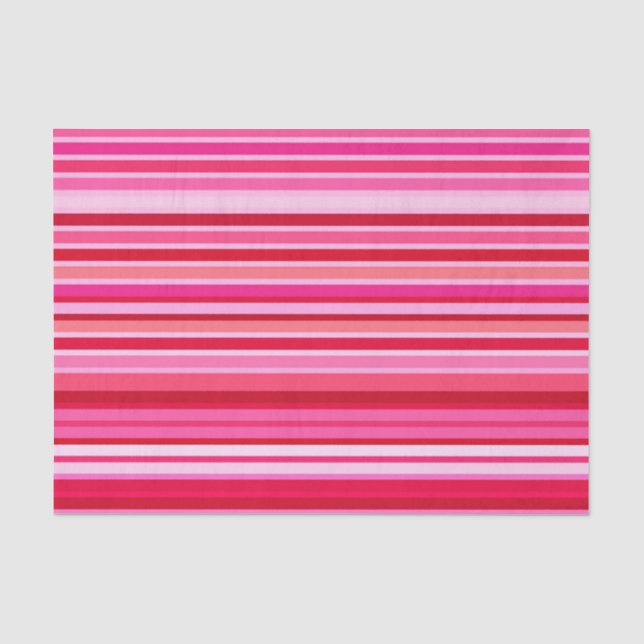 Papier Mousseline Bandes mélangées, Fuchsia, Maroon et rose (Recto)