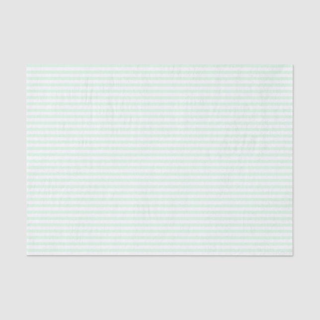 Papier Mousseline Bandes vertes et blanches à menthe mince - Papier  (Recto)