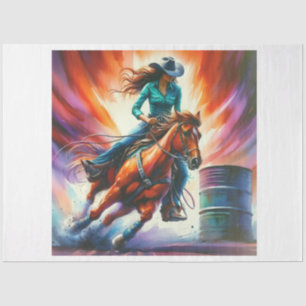 Papier Mousseline Barrel Racer
