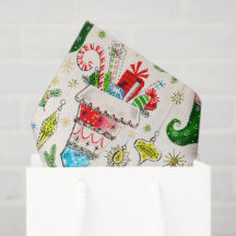 Bas de Noël Rétro Vintage