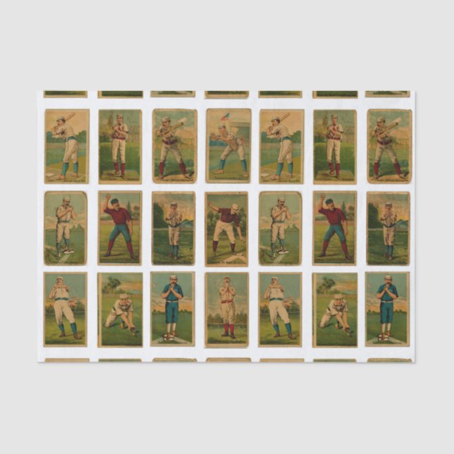 Papier Mousseline Baseball vintage (Recto)