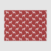 Basenji Silhouettes Motif Rouge