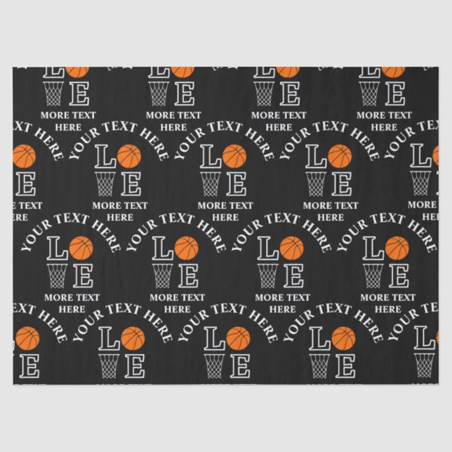 Papier Mousseline Basket-ball Anniversaire Cadeau, Basketball Joueus (Recto)