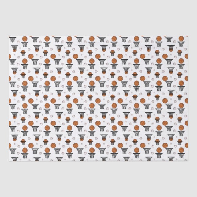 Papier Mousseline Basketball Pattern (Recto)