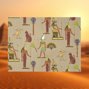 Papier Mousseline Bast, Osiris Et Thoth