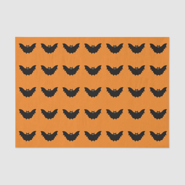 Papier Mousseline Bat noir d'Halloween (Recto)