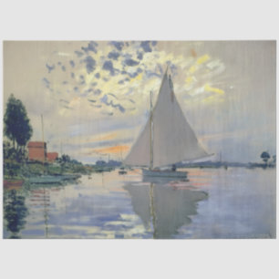 Papier Mousseline Bateau à voile de Monet Impressionnisme français C