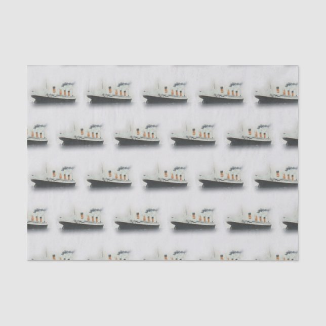 Papier Mousseline Bateau de découpage gris d'iceberg Titanic (Recto)