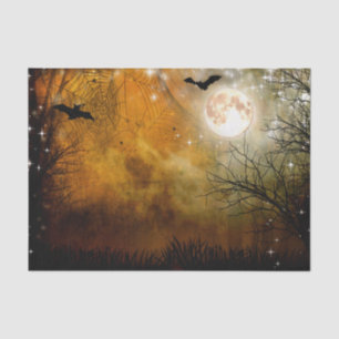Papier Mousseline Battes de Halloween dans la forêt hantée
