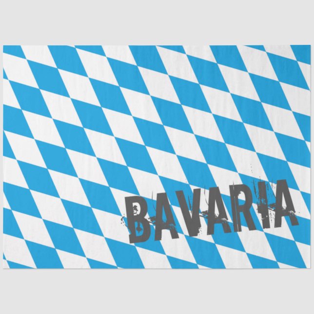Papier Mousseline Bavière Allemagne Drapeau Diamant Design (Recto)