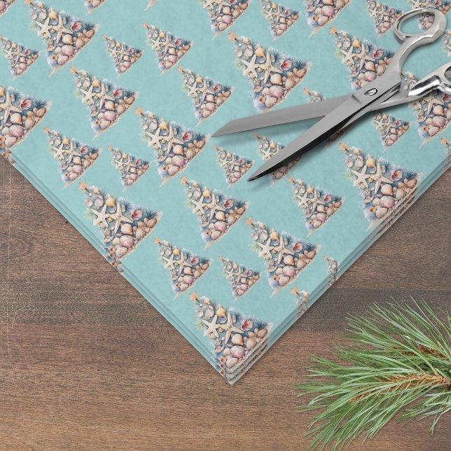 Papier Mousseline Beach Christmas (Beach Christmas Tissue Paper)