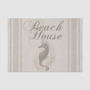 Papier Mousseline Beach House Seahorse Seashore