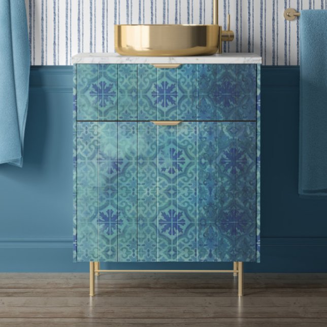 Papier Mousseline Beach Sea Shore Wood Navy Blue Tile Decoupage (Créateur téléchargé)